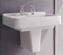 Roca Dama-N Compact White Wall Hung Basin With 1 Tap Hole