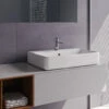 Roper Rhodes Hampton Rectangular White Countertop Basin - HAM560C
