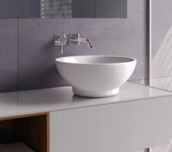 Nuie Tide 410mm Round White Counter Top Vessel Basin