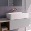 Hudson Reed Vessel 460 X 230mm Rectangular Countertop Basin White