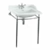 Burlington Classic 650mm White Basin With Wash Stand