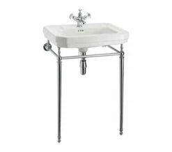 Burlington Victorian 610mm White Large Basin And Wash Stand