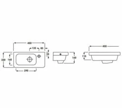 Essential IVY Slimline Wall Hung Basin With 1 Tap Hole On Right Hand -Duravit Sales Shop M700 2022 10 26 7 28 19 324