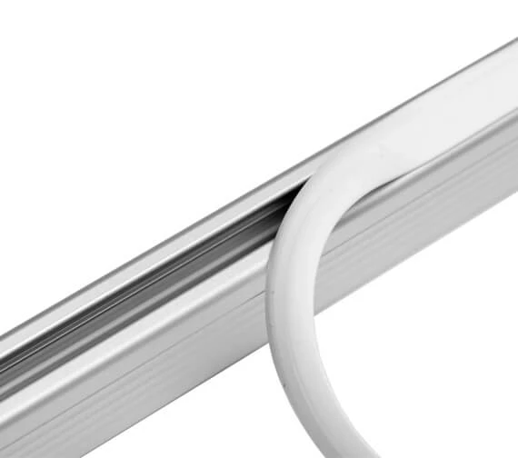 Croydex Professional Profile 400 Standard L Shaped Silver Shower Rail 6 Croydex Professional Profile 400 Standard L Shaped Silver Shower Rail - Image 6
