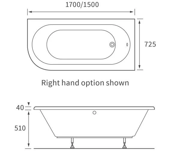 Joseph Miles Lester 0 Tap-Hole Single Ended Corner Bath 3 Joseph Miles Lester 0 Tap-Hole Single Ended Corner Bath - Image 3