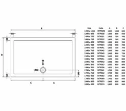Hudson Reed Pearlstone 40mm Slimline ABS Acrylic Rectangular Shower Tray -Duravit Sales Shop M700 2022 11 11 15 19 16 281