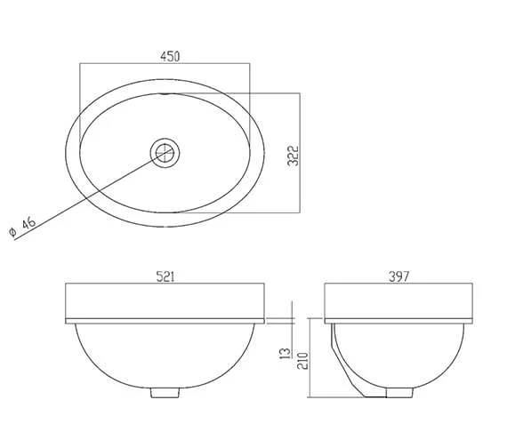 Silverdale Victorian Under-Mount Vanity Basin 2 Silverdale Victorian Under-Mount Vanity Basin - Image 2