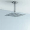 Bristan Square Stainless Steel Slimline Fixed Chrome Shower Head