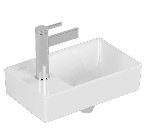 Villeroy & Boch Villeroy And Boch Avento 360mm Wall Mounted White 1 Tap Hole Basin 4 Villeroy & Boch Villeroy And Boch Avento 360mm Wall Mounted White 1 Tap Hole Basin - Image 4