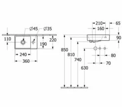 Villeroy & Boch Villeroy And Boch Avento 360mm Wall Mounted White 1 Tap Hole Basin 11 Villeroy & Boch Villeroy And Boch Avento 360mm Wall Mounted White 1 Tap Hole Basin -Duravit Sales Shop M700 2022 12 16 9 53 4 577