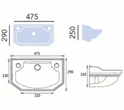 Heritage Granley 2 Taphole Baby Basin -Duravit Sales Shop M700 2022 12 28 14 51 46 290