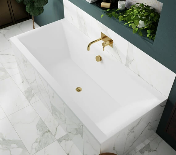 Hudson Reed Asselby Square 1700mm Double Ended Eternalite Acrylic Bath 1 Hudson Reed Asselby Square 1700mm Double Ended Eternalite Acrylic Bath
