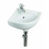 Essential Lily Raised Height Compact White Corner Basin