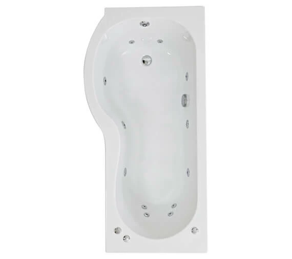 Joseph Miles 1700mm Curved-P Whirlpool Bath With Front Panel And Screen 2 Joseph Miles 1700mm Curved-P Whirlpool Bath With Front Panel And Screen - Image 2