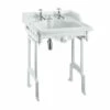Burlington Classic Basin With Invisible Overflow Waste And Aluminium Stand