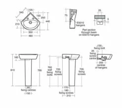 Armitage Shanks Sandringham 21 - Corner Basin 48cm With 1 Tap Hole -Duravit Sales Shop M700 2022 3 11 14 15 27 528