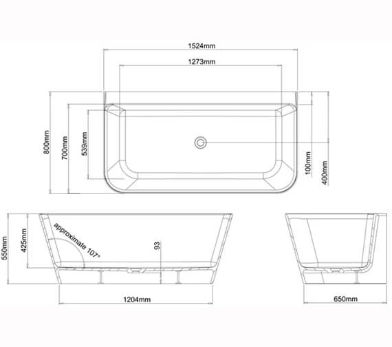 Crosswater Artist Back To Wall Bath 3 Crosswater Artist Back To Wall Bath - Image 3