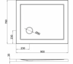 Britton Zamori Rectangle White Corner Waste Shower Tray -Duravit Sales Shop M700 2022 3 9 7 44 20 756