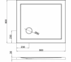 Britton Zamori Rectangle White Corner Waste Shower Tray -Duravit Sales Shop M700 2022 3 9 7 44 30 220