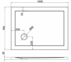 Britton Zamori Rectangle White Corner Waste Shower Tray -Duravit Sales Shop M700 2022 3 9 7 44 50 899