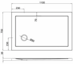 Britton Zamori Rectangle White Corner Waste Shower Tray -Duravit Sales Shop M700 2022 3 9 7 45 18 648