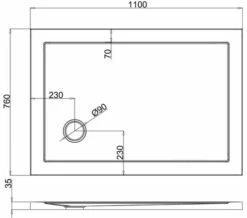 Britton Zamori Rectangle White Corner Waste Shower Tray -Duravit Sales Shop M700 2022 3 9 7 45 29 52