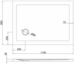 Britton Zamori Rectangle White Corner Waste Shower Tray -Duravit Sales Shop M700 2022 3 9 7 45 38 532