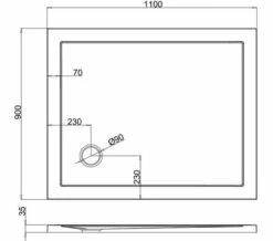 Britton Zamori Rectangle White Corner Waste Shower Tray -Duravit Sales Shop M700 2022 3 9 7 45 49 288