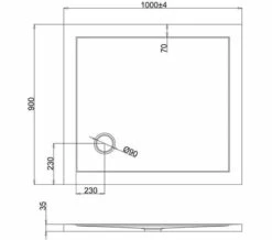 Britton Zamori Rectangle White Corner Waste Shower Tray -Duravit Sales Shop M700 2022 3 9 7 45 9 277