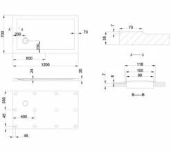Britton Zamori Rectangle White Corner Waste Shower Tray -Duravit Sales Shop M700 2022 3 9 7 46 1 371