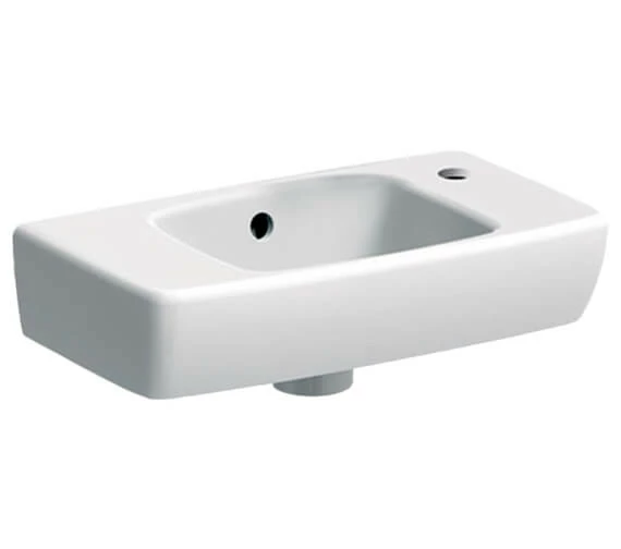 Geberit Selnova Square 450 X 250mm Right Hand 1 Tap Hole Handrinse Basin White 1 Geberit Selnova Square 450 X 250mm Right Hand 1 Tap Hole Handrinse Basin White