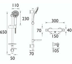 Bristan Artisan Chrome Thermostatic Bar Shower Valve With Handset -Duravit Sales Shop M700 2022 5 21 12 3 7 798