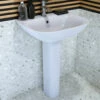Joseph Miles NIX Porto 550mm White Basin With Pedestal
