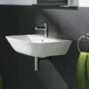 RAK Summit 1 Tap Hole White Wall Hung Hand Basin 400mm - SUM40BAS1