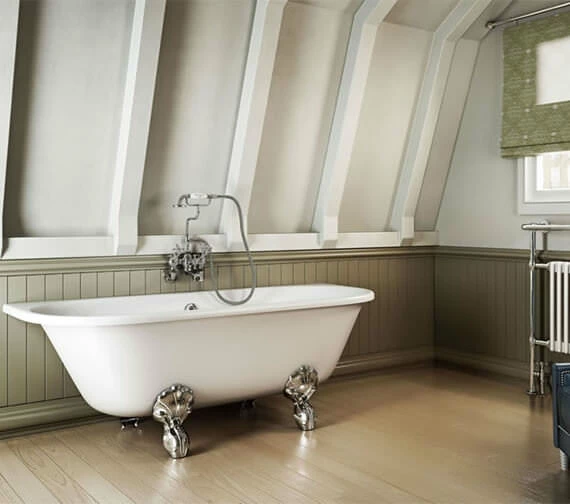 Burlington Avantgarde 1700 X 750mm White Back-To-Wall Bath 1 Burlington Avantgarde 1700 X 750mm White Back-To-Wall Bath