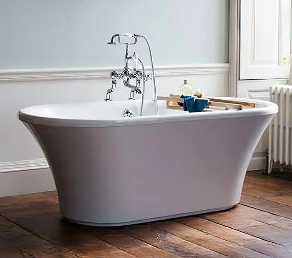 Burlington Brindley 1700mm White Soaking Bathtub With Base Skirt 1 Burlington Brindley 1700mm White Soaking Bathtub With Base Skirt