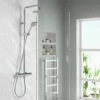 Aqualisa Midas 110 Chrome Thermostatic Shower Rigid Riser With Handset And Head
