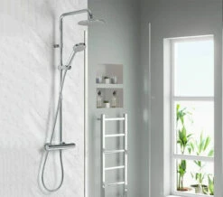 Aqualisa Midas 110 Chrome Thermostatic Shower Rigid Riser With Handset And Head