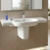 Roca Meridian-N Designer Wall Hung Basin White