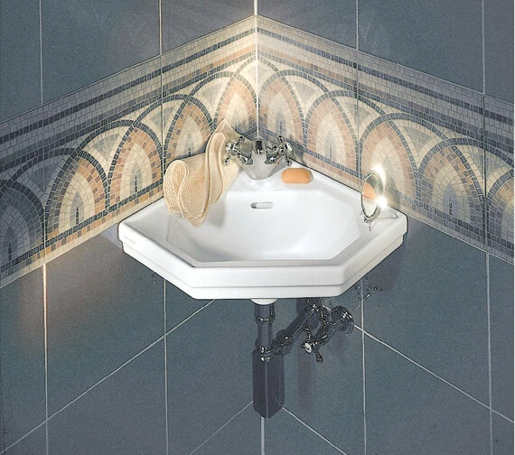 Duravit 1930 Series 1 Tap Hole Handrinse Corner Basin 595mm - 793420000 1 Duravit 1930 Series 1 Tap Hole Handrinse Corner Basin 595mm - 793420000