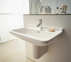 Duravit Starck 3 Underneath Glazed 1 Tap Hole Washbasin With Overflow