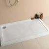Just Trays JTFusion White Rectangular Flat Top Shower Tray With Waste
