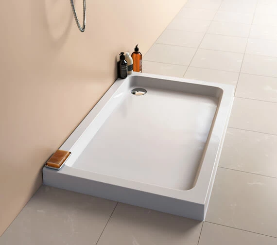 Mira Flight Rectangular Shower Tray White With Waste 1 Mira Flight Rectangular Shower Tray White With Waste