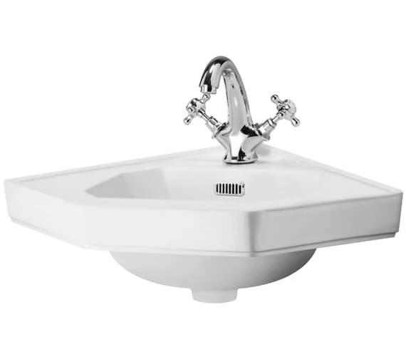 Hudson Reed Richmond 595 X 450mm Corner Wall Hung Basin 1 Hudson Reed Richmond 595 X 450mm Corner Wall Hung Basin
