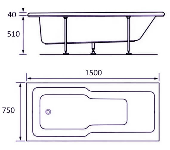 Trojan Evolve Rectangular Encapsulated Shower Bath White 2 Trojan Evolve Rectangular Encapsulated Shower Bath White - Image 2