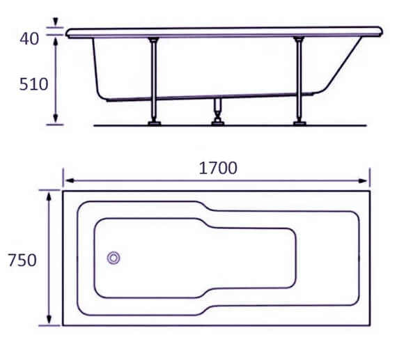 Trojan Evolve Rectangular Encapsulated Shower Bath White 4 Trojan Evolve Rectangular Encapsulated Shower Bath White - Image 4