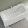 Aqua Oporto Square Rectangular Double Ended White Bathtub - Sizes And Variants Available