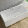 Duravit Happy D2 Built-In Bath With One Backrest Slope Without Frame