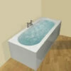 Trojan Cascade Double Ended Encapsulated Baseboard Bath White