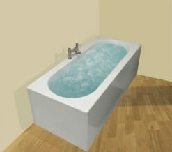 Trojan Cascade Double Ended Encapsulated Baseboard Bath White